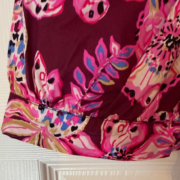 NWOT Lilly Pulitzer Floral Purple Wrap Dress - Picture 5 of 8